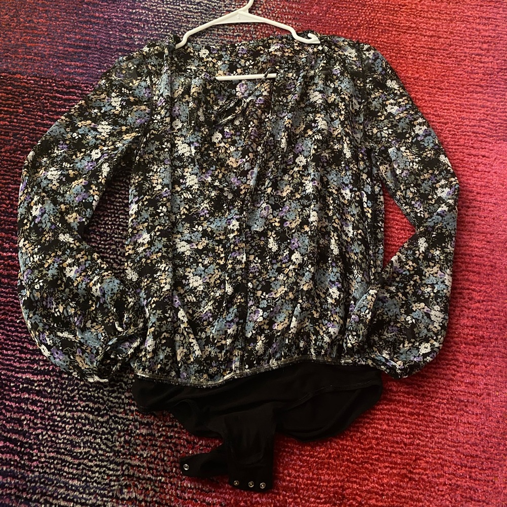 Free People Floral Bodysuit